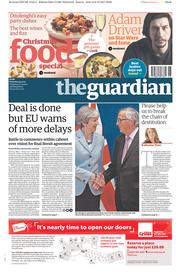 The Guardian (UK) Newspaper Front Page for 9 December 2017