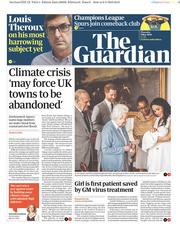 The Guardian (UK) Newspaper Front Page for 9 May 2019