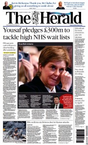 The Herald (UK) Newspaper Front Page for 17 October 2023