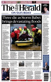 The Herald (UK) Newspaper Front Page for 21 October 2023