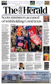 The Herald (UK) Newspaper Front Page for 27 October 2023