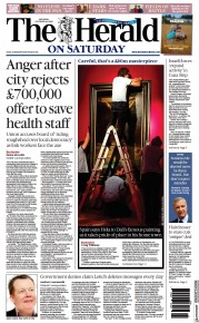 The Herald (UK) Newspaper Front Page for 28 October 2023