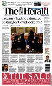 The Herald (UK) Newspaper Front Page for 7 November 2023