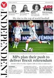 The Independent (UK) Newspaper Front Page for 10 January 2019