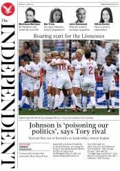 The Independent (UK) Newspaper Front Page for 10 June 2019