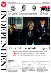 The Independent (UK) Newspaper Front Page for 11 December 2018