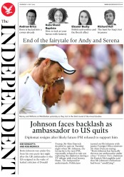 The Independent (UK) Newspaper Front Page for 11 July 2019