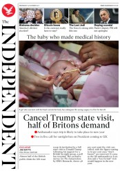 The Independent (UK) Newspaper Front Page for 13 December 2017