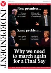 The Independent (UK) Newspaper Front Page for 13 June 2019