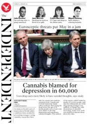 The Independent (UK) Newspaper Front Page for 14 February 2019