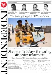 The Independent (UK) Newspaper Front Page for 15 November 2017