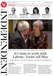 The Independent (UK) Newspaper Front Page for 15 December 2018