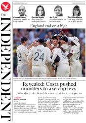 The Independent (UK) Newspaper Front Page for 16 September 2019