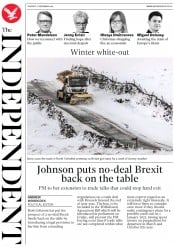 The Independent (UK) Newspaper Front Page for 17 December 2019