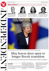 The Independent (UK) Newspaper Front Page for 18 October 2018