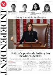 The Independent (UK) Newspaper Front Page for 19 December 2019