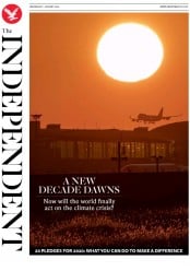 The Independent (UK) Newspaper Front Page for 1 January 2020