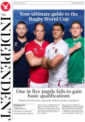 The Independent (UK) Newspaper Front Page for 20 September 2019