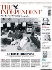 The Independent Newspaper Front Page (UK) for 21 December 2010