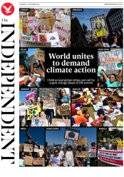 The Independent (UK) Newspaper Front Page for 21 September 2019
