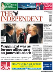 The Independent Newspaper Front Page (UK) for 22 July 2011