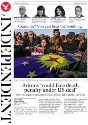 The Independent (UK) Newspaper Front Page for 23 November 2019