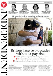 The Independent (UK) Newspaper Front Page for 24 November 2017
