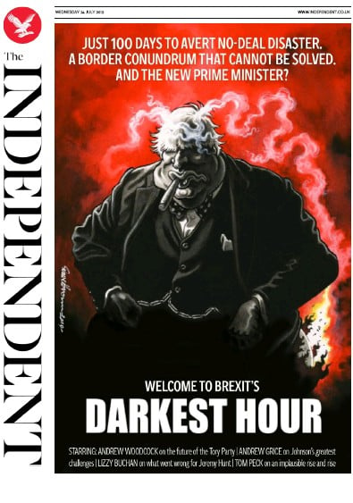 The Independent Newspaper Front Page (UK) for 24 July 2019