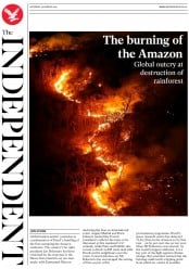The Independent (UK) Newspaper Front Page for 24 August 2019