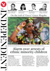 The Independent (UK) Newspaper Front Page for 27 November 2017