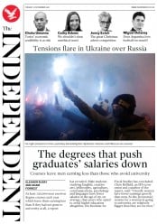 The Independent (UK) Newspaper Front Page for 27 November 2018