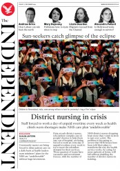 The Independent (UK) Newspaper Front Page for 27 December 2019