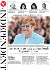 The Independent (UK) Newspaper Front Page for 28 December 2019