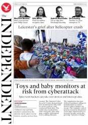 The Independent (UK) Newspaper Front Page for 29 October 2018