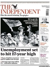 The Independent (UK) Newspaper Front Page for 29 December 2010