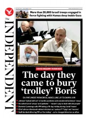 The Independent (UK) Newspaper Front Page for 2 November 2023