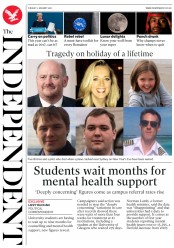 The Independent (UK) Newspaper Front Page for 2 January 2018