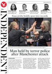 The Independent (UK) Newspaper Front Page for 2 January 2019