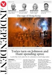 The Independent (UK) Newspaper Front Page for 2 July 2019