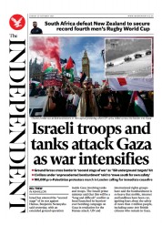 The Independent (UK) Newspaper Front Page for 30 October 2023