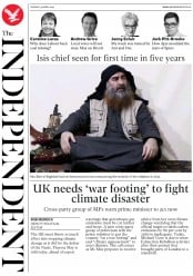 The Independent (UK) Newspaper Front Page for 30 April 2019