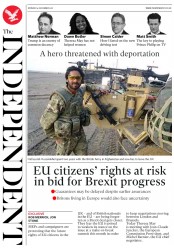 The Independent (UK) Newspaper Front Page for 4 December 2017
