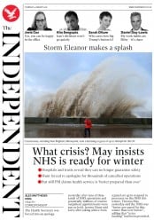 The Independent (UK) Newspaper Front Page for 4 January 2018