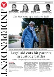 The Independent (UK) Newspaper Front Page for 4 February 2019