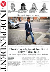 The Independent (UK) Newspaper Front Page for 5 October 2019