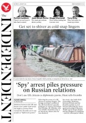 The Independent (UK) Newspaper Front Page for 5 January 2019