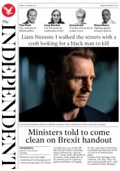 The Independent (UK) Newspaper Front Page for 5 February 2019