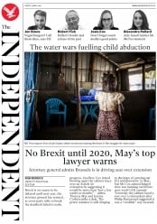 The Independent (UK) Newspaper Front Page for 5 April 2019