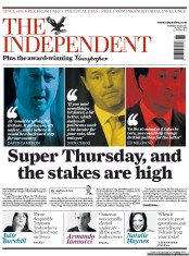 The Independent Newspaper Front Page (UK) for 5 May 2011