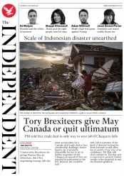 The Independent (UK) Newspaper Front Page for 6 October 2018